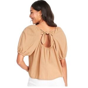 Old Navy XS Oversized Knot Back Bubble Blouse